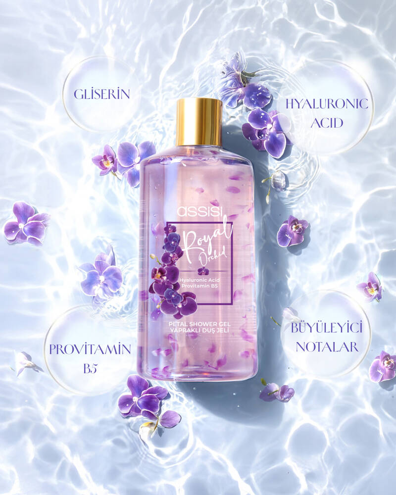 Assisi Royal Orchıd Hyaluronic Acid & Provitamin B5 Nemlendirici Yapraklı Duş Jeli 500 ml