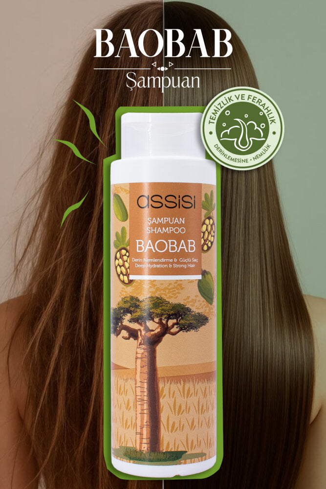 Baobab Yağlı Şampuan 400ml - Kuru ve Yıpranmış Saçlar İçin Vegan Bakım