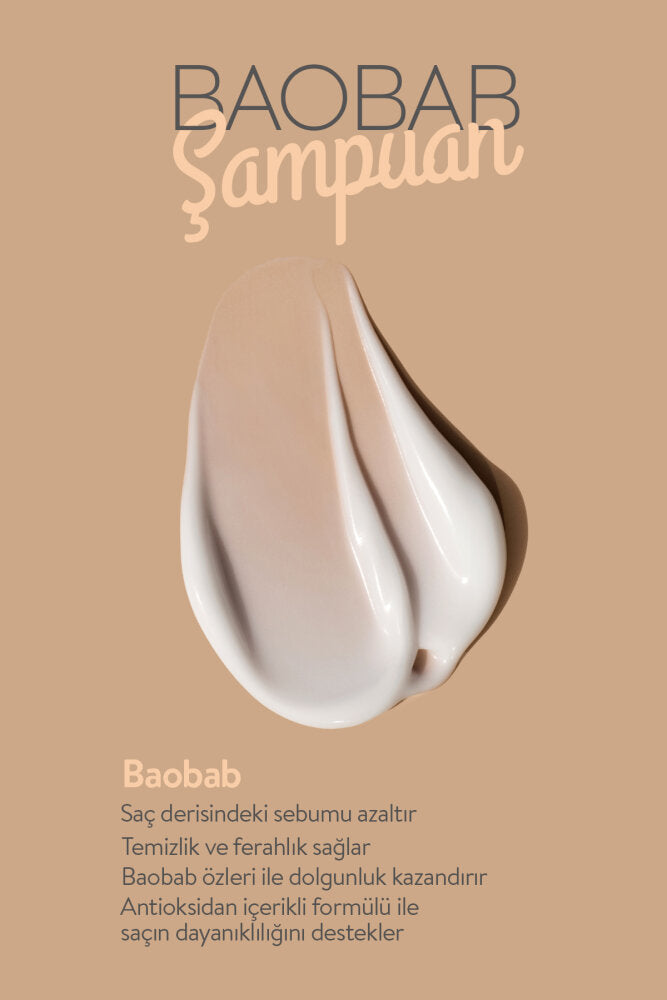 Baobab Yağlı Şampuan 400ml - Kuru ve Yıpranmış Saçlar İçin Vegan Bakım