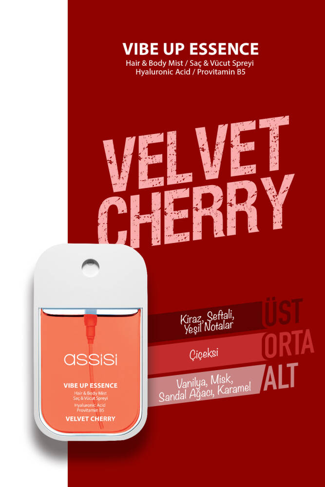 Cherry Blossom Hyaluronik Asit & Provitamin B5 Saç ve Vücut Spreyi 45 ml – Kiraz & Vanilya Kokulu