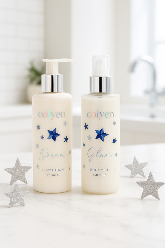 Colyen Galactic Işıltılı Vücut Spreyi ve Losyon Seti 150 ml